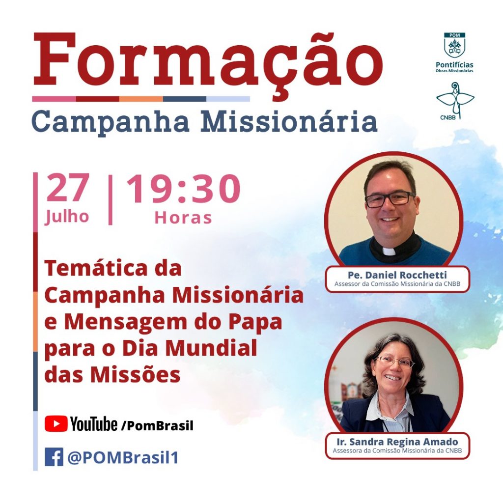 Pontifícias Obras Missionárias POM realizam lives de formação para a